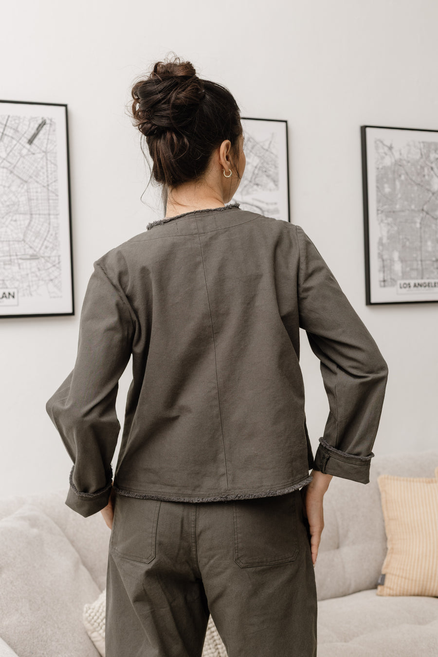 ז'קט אדם - זית