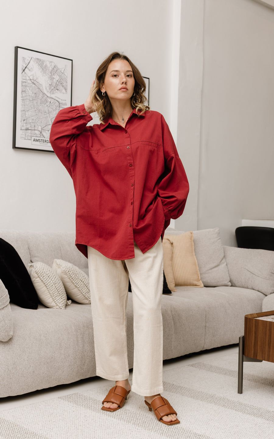 חולצת בנגקוק צבע יין