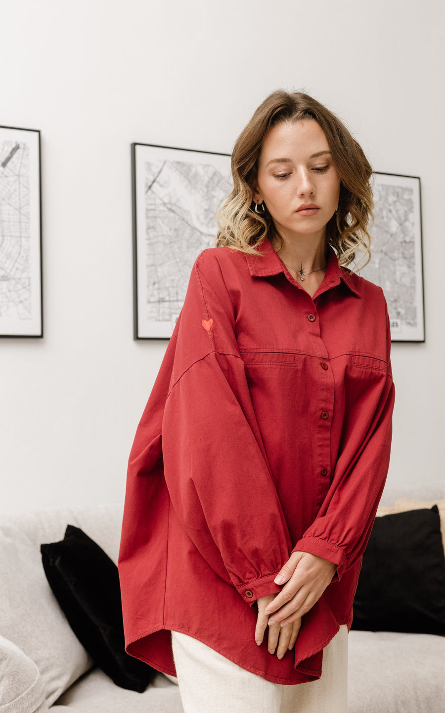 חולצת בנגקוק צבע יין