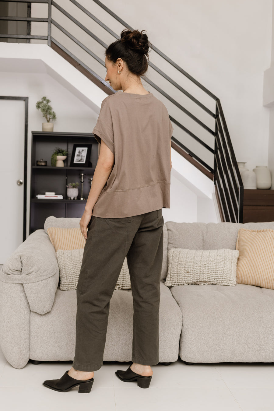 מכנסי אדם זית