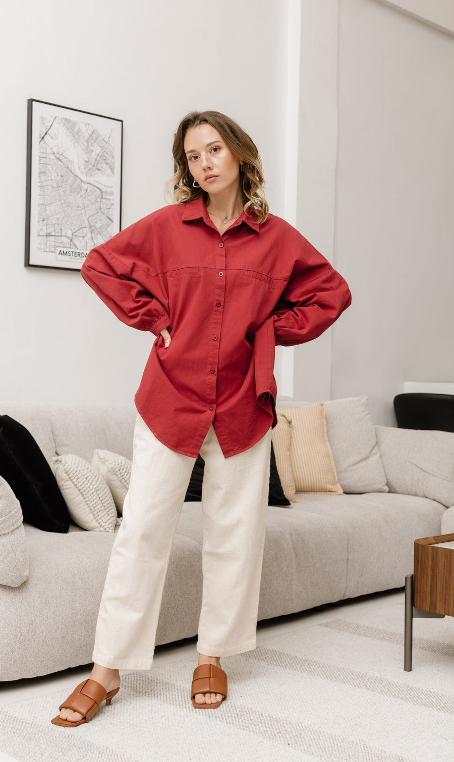 חולצת בנגקוק צבע יין