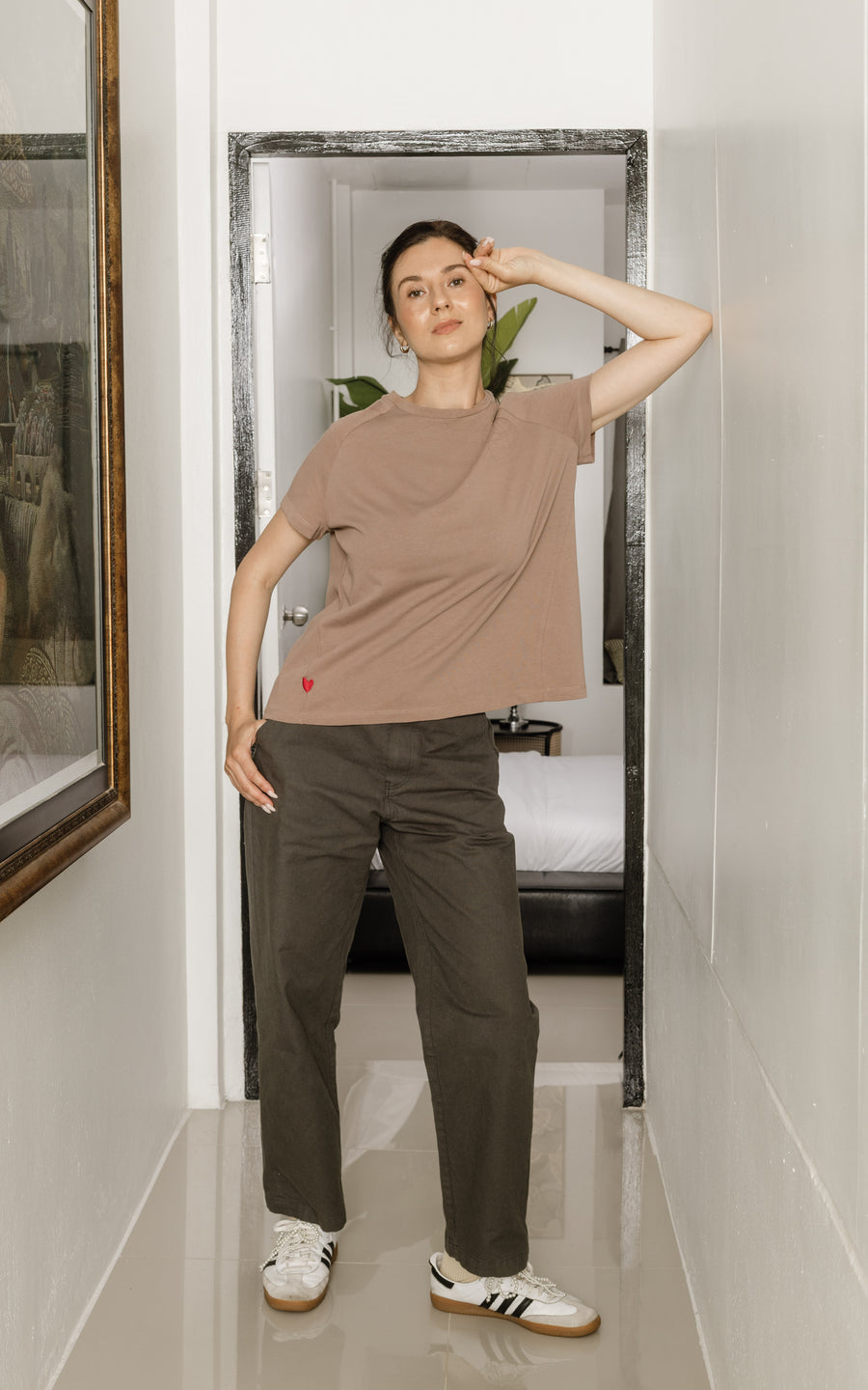 מכנסי אדם זית