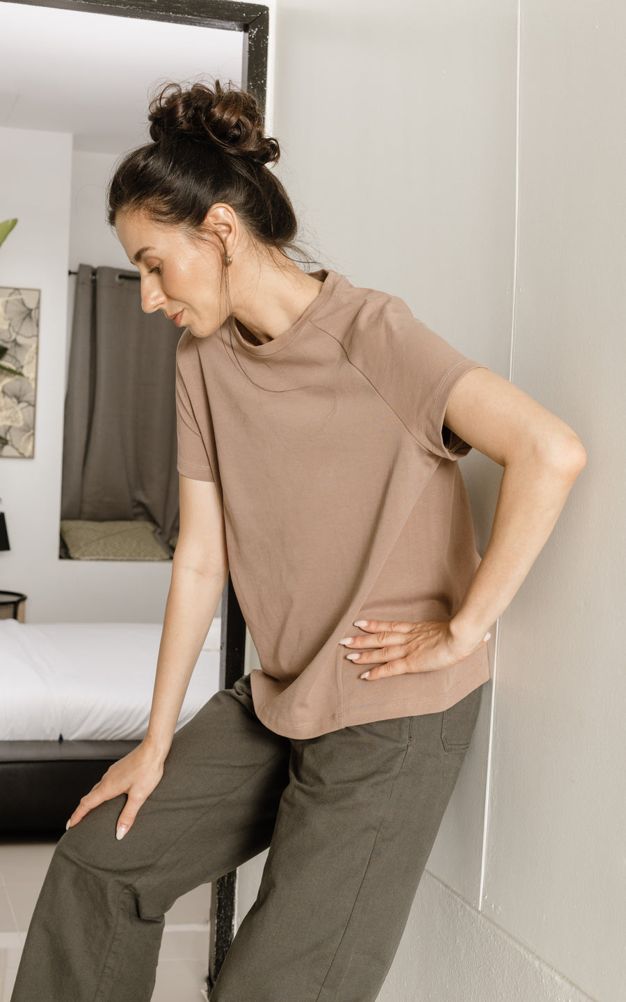 מכנסי אדם זית